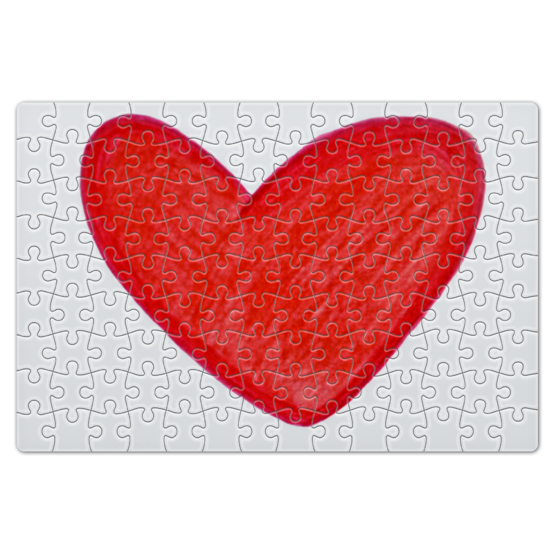 Printio Пазл магнитный 18×27 см (126 элементов) Сердце-любовь printio пазл магнитный 18×27 см 126 элементов храбрая сердцем