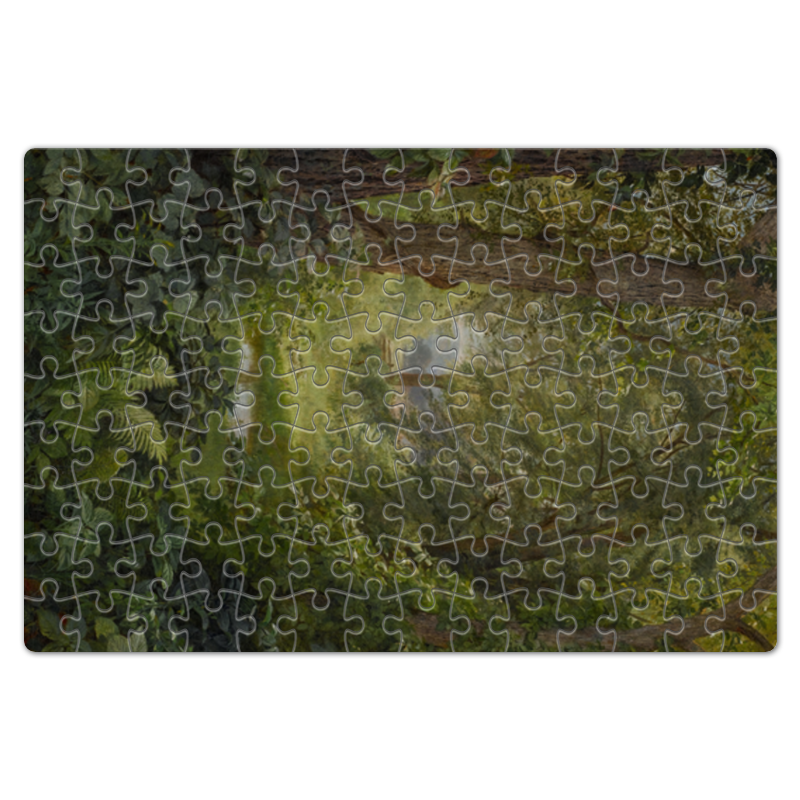 printio чехол для iphone 6 объёмная печать лесной пейзаж уильям трост ричардс Printio Пазл магнитный 18×27 см (126 элементов) Лесной пейзаж (уильям трост ричардс)