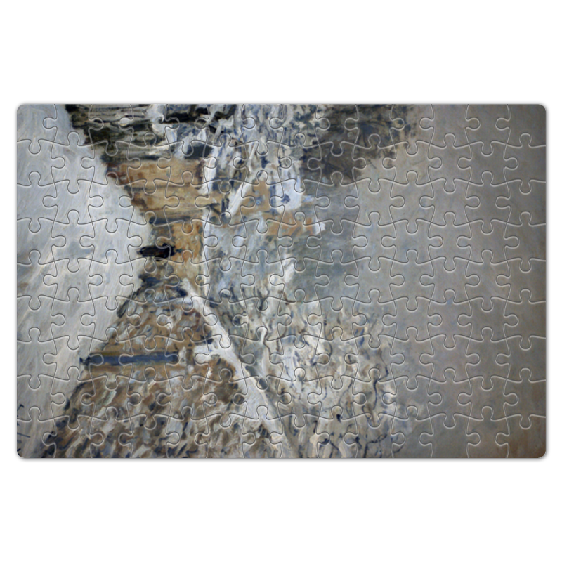 Printio Пазл магнитный 18×27 см (126 элементов) Снег в лувесьене (картина альфреда сислея) printio чехол для iphone 5 5s объёмная печать снег в лувесьене картина альфреда сислея
