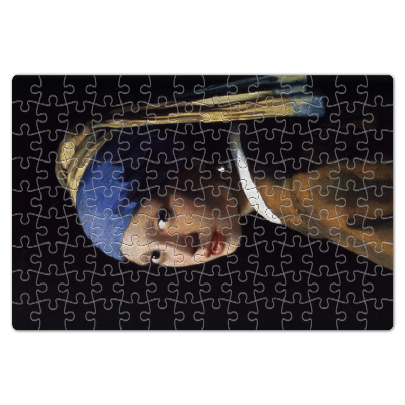 Printio Пазл магнитный 18×27 см (126 элементов) Девушка с жемчужной серёжкой (ян вермеер) printio пазл 73 5×48 8 см 1000 элементов вид дельфта ян вермеер