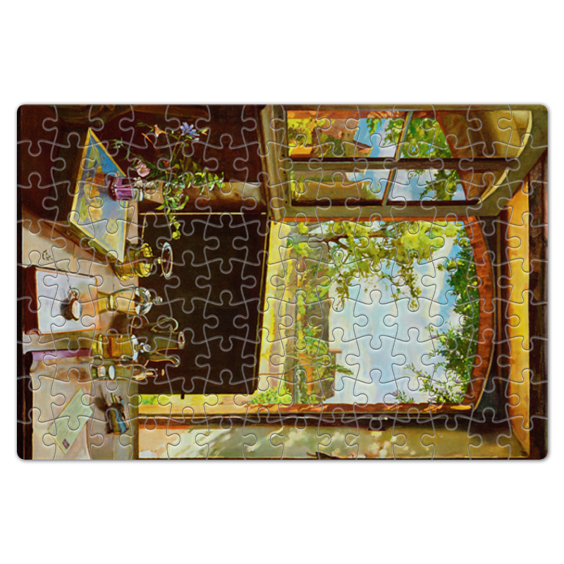Printio Пазл магнитный 18×27 см (126 элементов) Открытая дверь в сад (картина сомова) printio пазл магнитный 18×27 см 126 элементов групповой портрет художников мир искусства