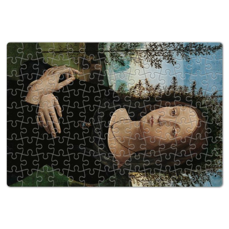 Printio Пазл магнитный 18×27 см (126 элементов) Портрет молодой женщины (лоренцо креди) printio пазл магнитный 18×27 см 126 элементов у дверей школы богданов бельский