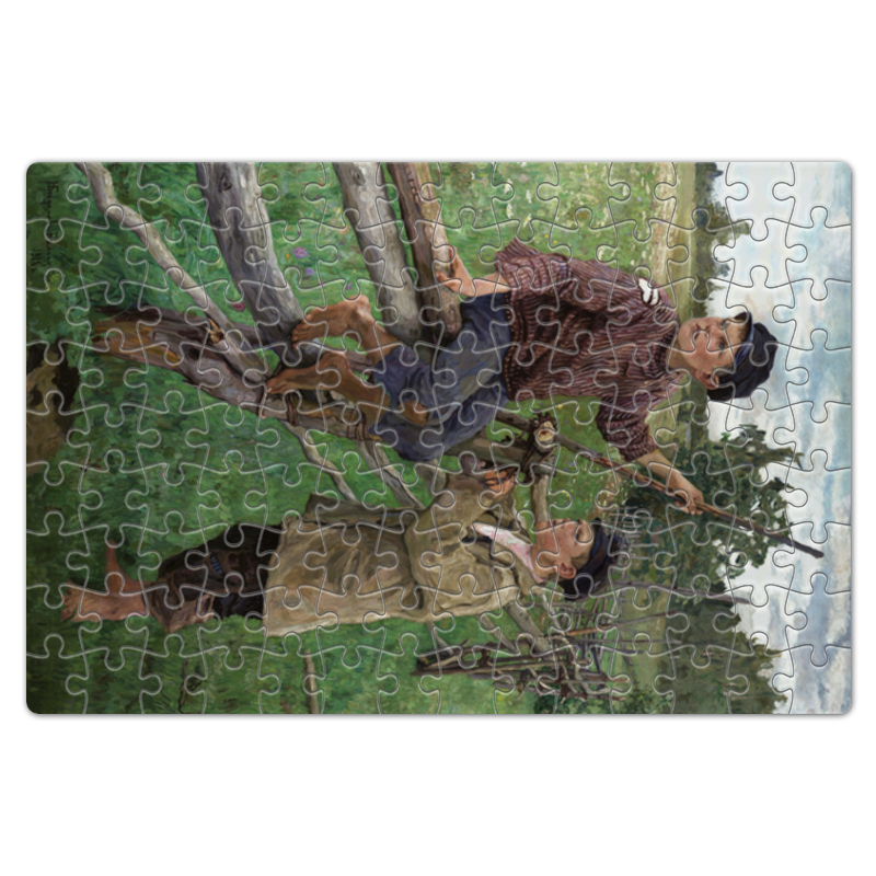 Printio Пазл магнитный 18×27 см (126 элементов) Деревенские мальчики (богданов-бельский) printio пазл магнитный 18×27 см 126 элементов яблони в цвету николай аструп