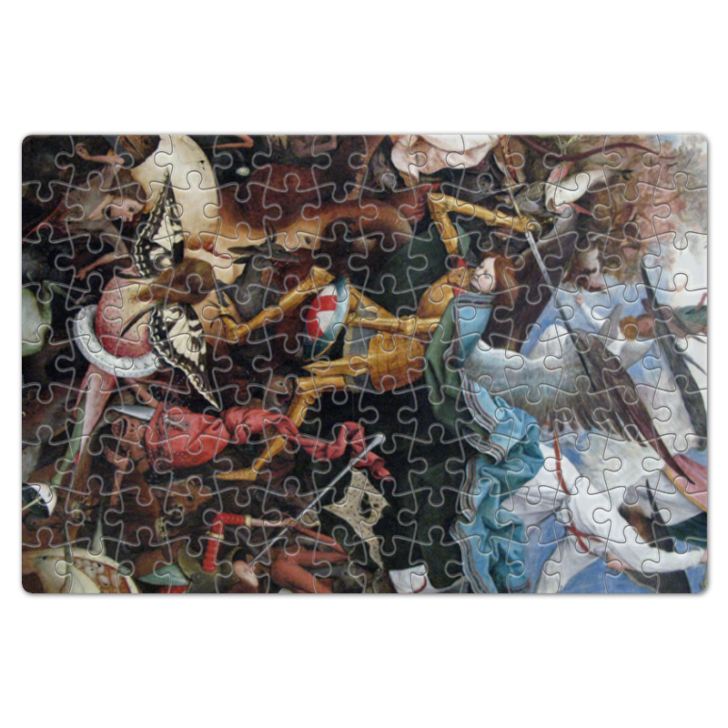 Printio Пазл магнитный 18×27 см (126 элементов) Падение мятежных ангелов (питер брейгель) printio пазл 43 5×31 4 см 408 элементов путь на голгофу картина питера брейгеля