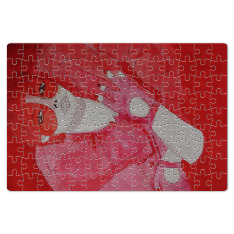 Printio Пазл магнитный 18×27 см (126 элементов) Девушка в красном