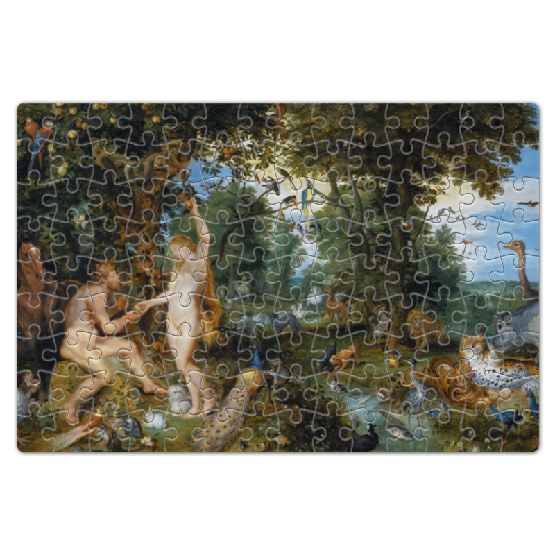 Printio Пазл магнитный 18×27 см (126 элементов) Эдемский сад с грехопадением человека (рубенс)