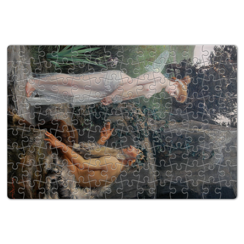 Printio Пазл магнитный 18×27 см (126 элементов) Пан утешает психею (эрнст климт) наволочка с рисунком густава климта 1