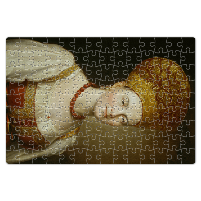 Printio Пазл магнитный 18×27 см (126 элементов) Портрет неизвестной в русском костюме (аргунов)