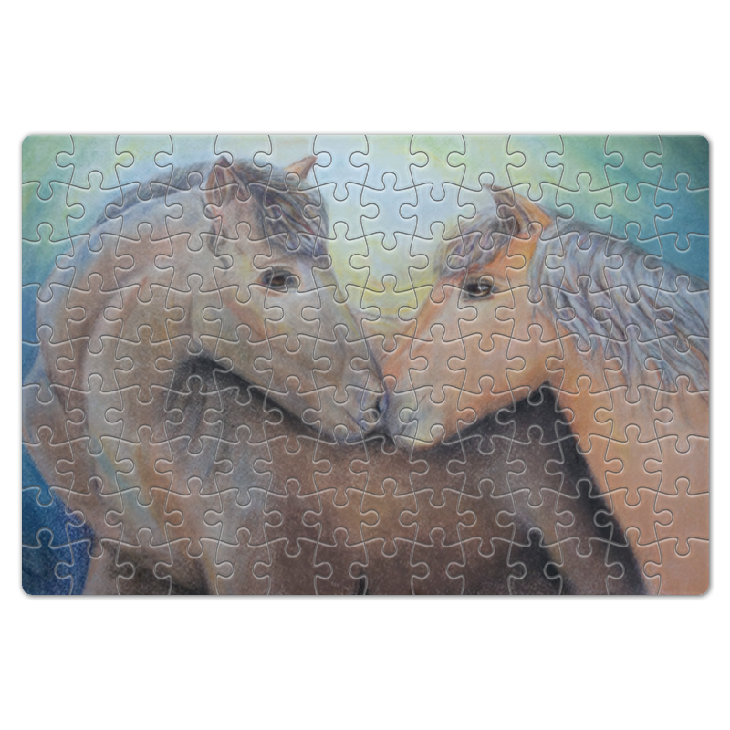 Printio Пазл магнитный 18×27 см (126 элементов) Любовь лошадей
