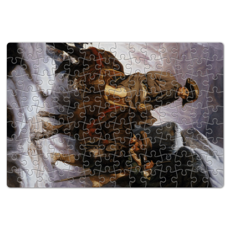 printio рюкзак мешок с полной запечаткой наполеон на перевале сен бернар Printio Пазл магнитный 18×27 см (126 элементов) Наполеон на перевале сен-бернар