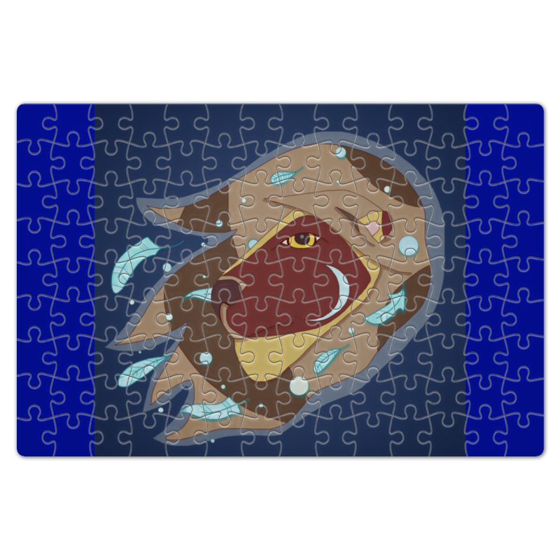 Printio Пазл магнитный 18×27 см (126 элементов) Подарок для льва. знак зодиака лев пазлы janod пазл мистический остров 2000 элементов