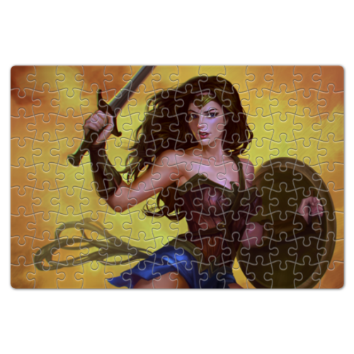 Заказать пазл в Москве. Пазл магнитный 18x27 см (126 элементов) Чудо-женщина / Wonder Woman от Jimmy Flash - готовые дизайны и нанесение принтов.