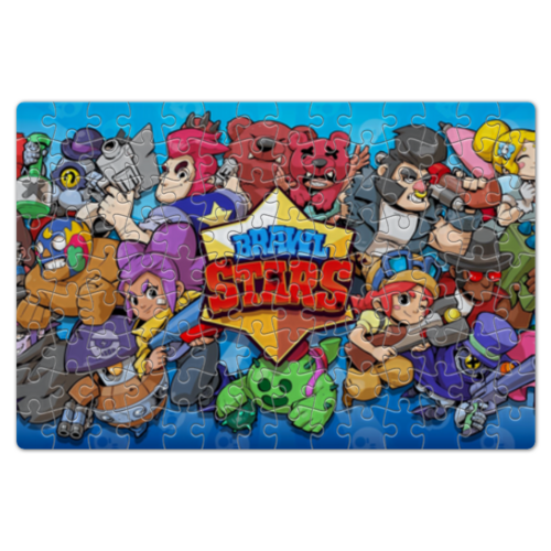 Заказать пазл в Москве. Пазл магнитный 18x27 см (126 элементов) BRAWL STARS от robus - готовые дизайны и нанесение принтов.