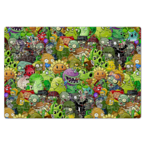 Заказать пазл в Москве. Пазл магнитный 18x27 см (126 элементов) PLANTS VS ZOMBIES от geekbox - готовые дизайны и нанесение принтов.