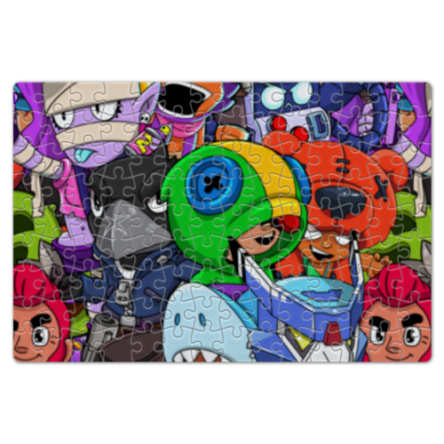 Заказать пазл в Москве. Пазл магнитный 18x27 см (126 элементов) BRAWL STARS от geekbox - готовые дизайны и нанесение принтов.