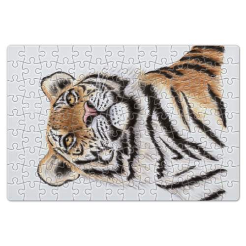 Заказать пазл в Москве. Пазл магнитный 18x27 см (126 элементов) Взгляд тигра от tigerda  - готовые дизайны и нанесение принтов.