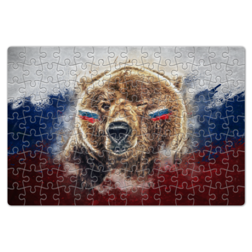 Заказать пазл в Москве. Пазл магнитный 18x27 см (126 элементов) Русский Медведь от tutik_mutik@mail.ru - готовые дизайны и нанесение принтов.