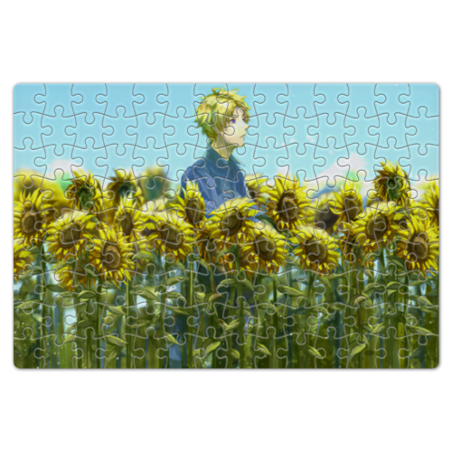 Заказать пазл в Москве. Пазл магнитный 18x27 см (126 элементов) Подсолнухи от Дана Столыпина - готовые дизайны и нанесение принтов.