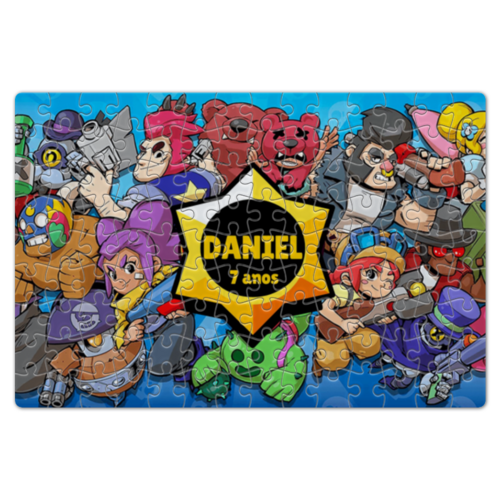 Заказать пазл в Москве. Пазл магнитный 18x27 см (126 элементов) BRAWL STARS от robus - готовые дизайны и нанесение принтов.