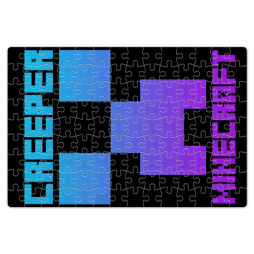 Заказать пазл в Москве. Пазл магнитный 18x27 см (126 элементов) MINECRAFT CREEPER от weeert - готовые дизайны и нанесение принтов.
