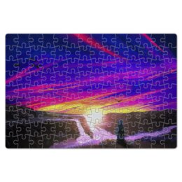 Заказать пазл в Москве. Пазл магнитный 18x27 см (126 элементов) Закат от Дана Столыпина - готовые дизайны и нанесение принтов.