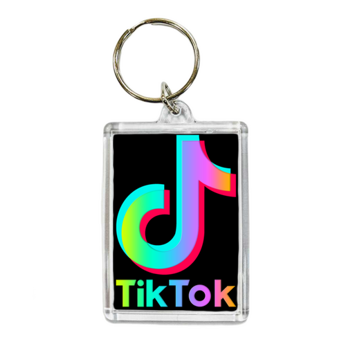 Заказать брелоки в Москве. Брелок прямоугольный 50x35 мм TIK TOK (Tik Tok video) от vista12761@rambler.ru - готовые дизайны и нанесение принтов.
