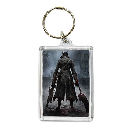 Заказать брелоки в Москве. Брелок прямоугольный 50x35 мм Bloodborne от GeekFox  - готовые дизайны и нанесение принтов.