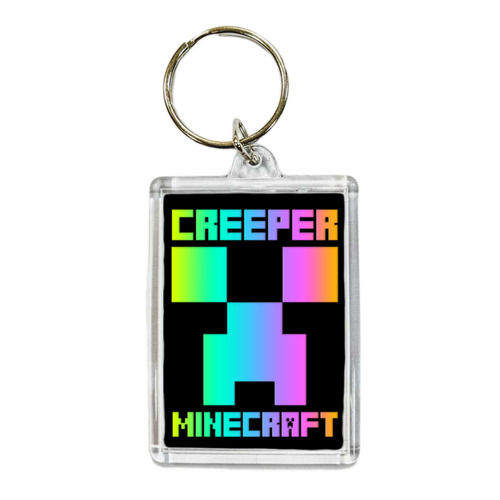 Заказать брелоки в Москве. Брелок прямоугольный 50x35 мм MINECRAFT CREEPER от weeert - готовые дизайны и нанесение принтов.