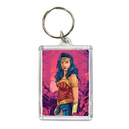 Заказать брелоки в Москве. Брелок прямоугольный 50x35 мм Чудо-женщина / Wonder Woman от Jimmy Flash - готовые дизайны и нанесение принтов.