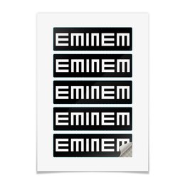 Заказать наклейки в Москве. Наклейки прямоугольные 15x4.5 см EMINEM от Текст`оверт  - готовые дизайны и нанесение принтов.