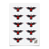 Заказать наклейки в Москве. Наклейки прямоугольные 9x5 см Blood Ravens от GeekFox  - готовые дизайны и нанесение принтов.