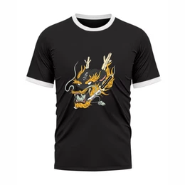 Заказать женскую футболку в Москве. Футболка рингер Дракон от YellowCloverShop - готовые дизайны и нанесение принтов.
