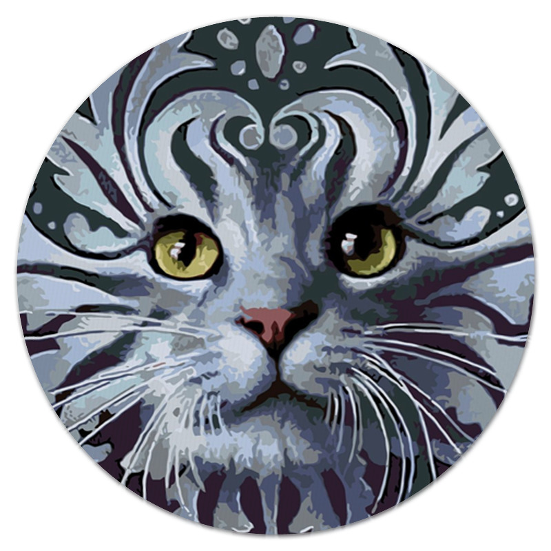Printio Коврик для мышки (круглый) Кошки. магия красоты цена и фото