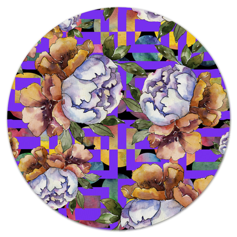 Printio Коврик для мышки (круглый) Цветы