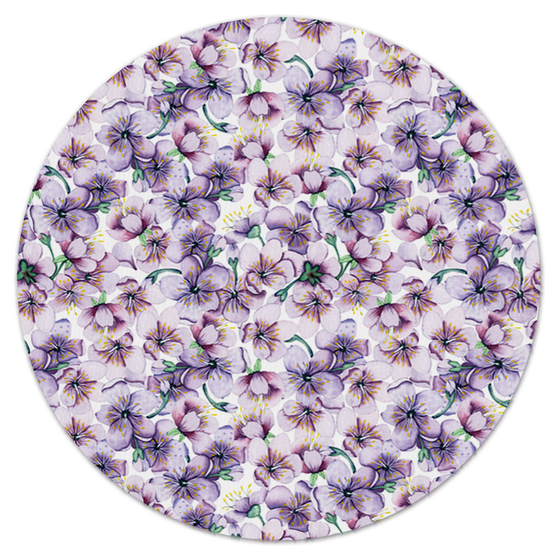 Printio Коврик для мышки (круглый) Цветочный узор printio коврик для мышки круглый круглый узор гильош