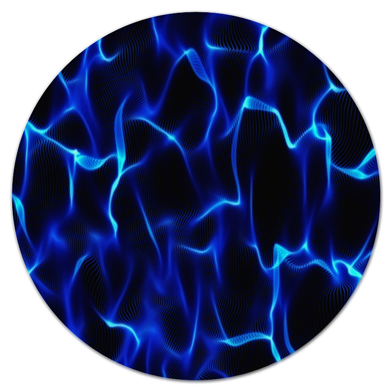 цена Printio Коврик для мышки (круглый) Синие волны