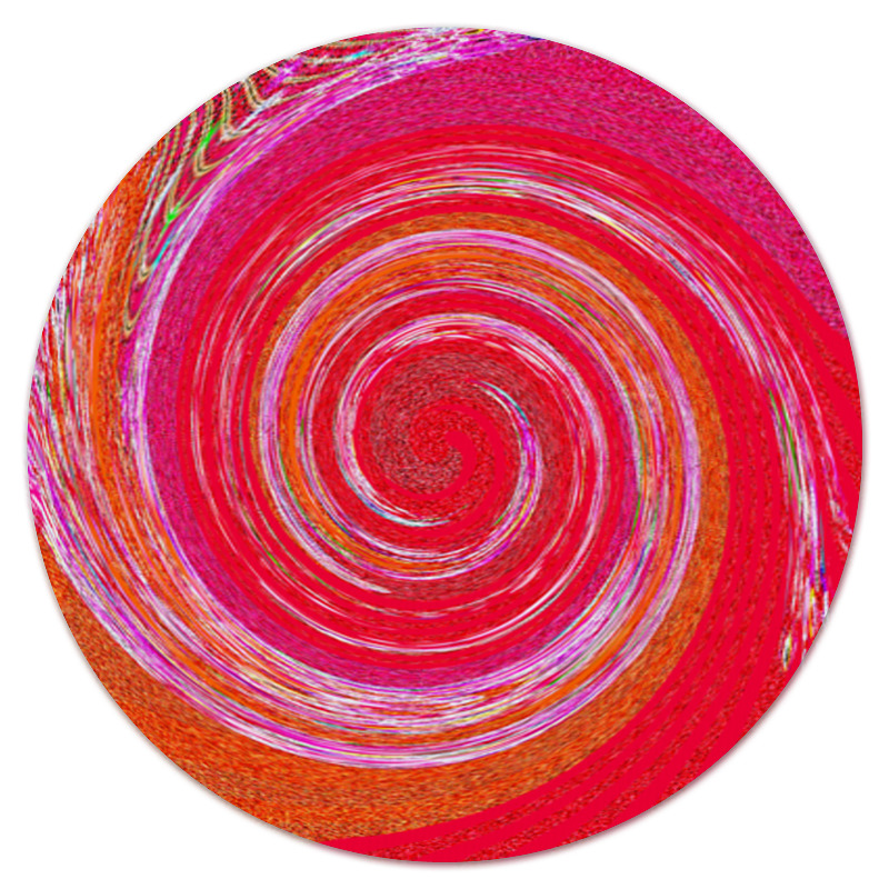 Printio Коврик для мышки (круглый) Завихрение красного