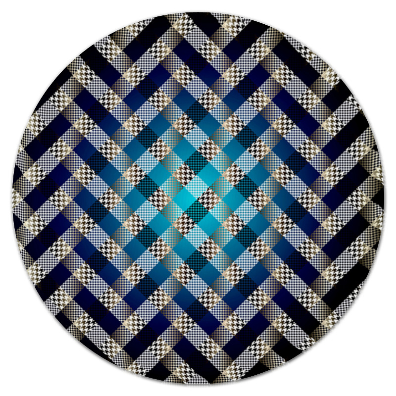 Printio Коврик для мышки (круглый) Цветная клетка printio коврик для мышки круглый синяя клетка