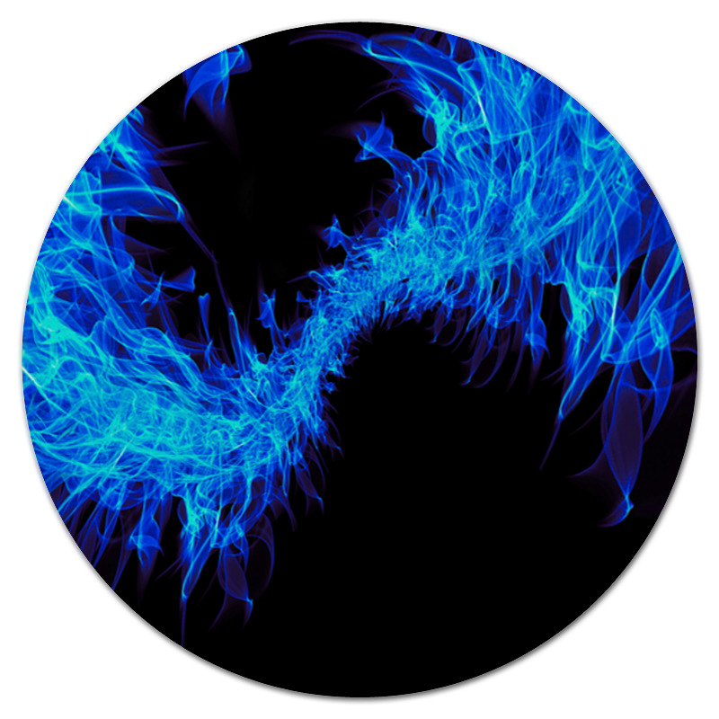 Printio Коврик для мышки (круглый) Синие краски