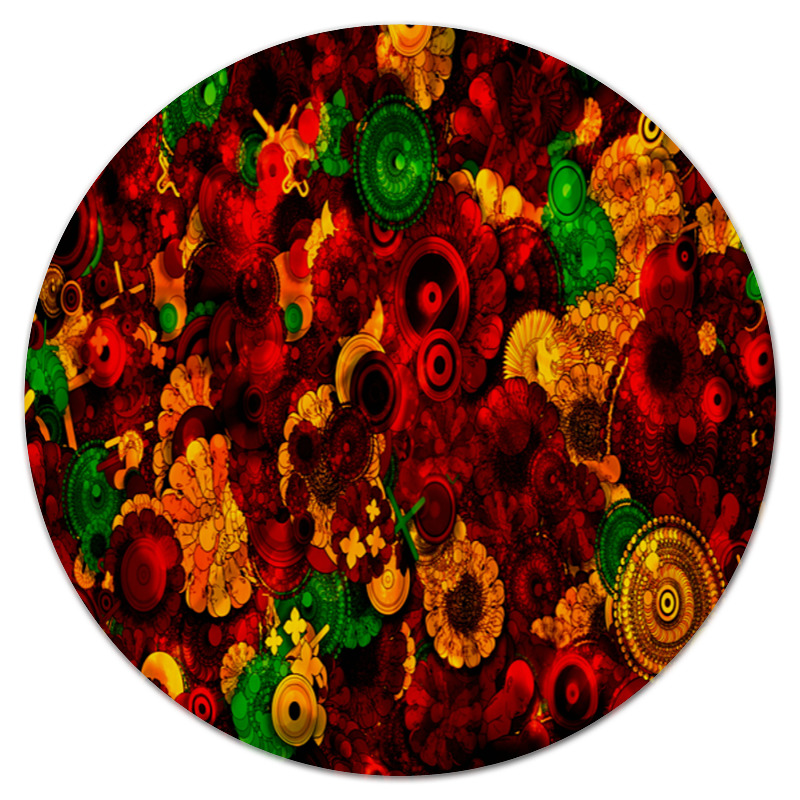 Printio Коврик для мышки (круглый) Цветочная поляна
