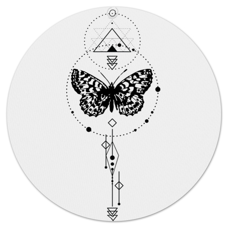Printio Коврик для мышки (круглый) Круглый butterfly abstract geometry цена и фото