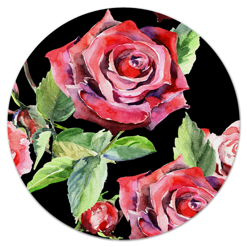 Printio Коврик для мышки (круглый) бутоны роз
