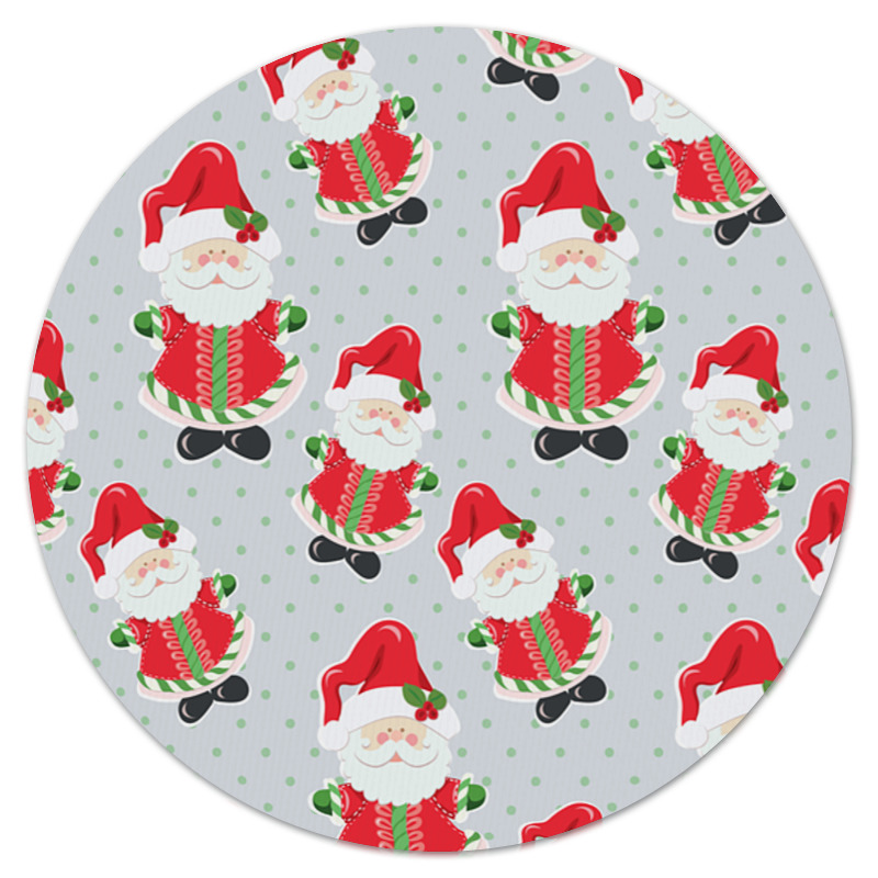 Printio Коврик для мышки (круглый) Дед мороз