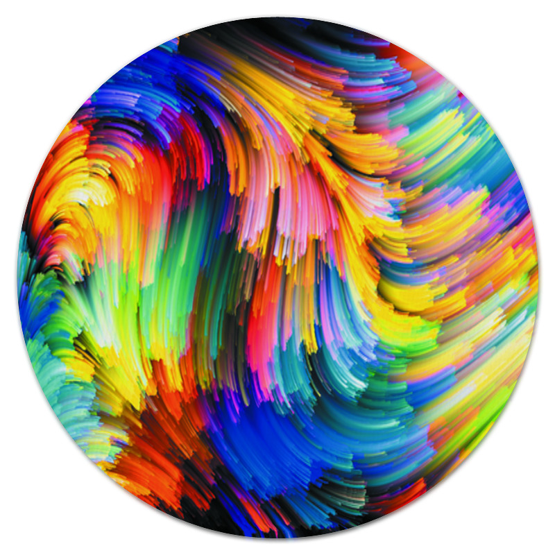Printio Коврик для мышки (круглый) Переливы красок