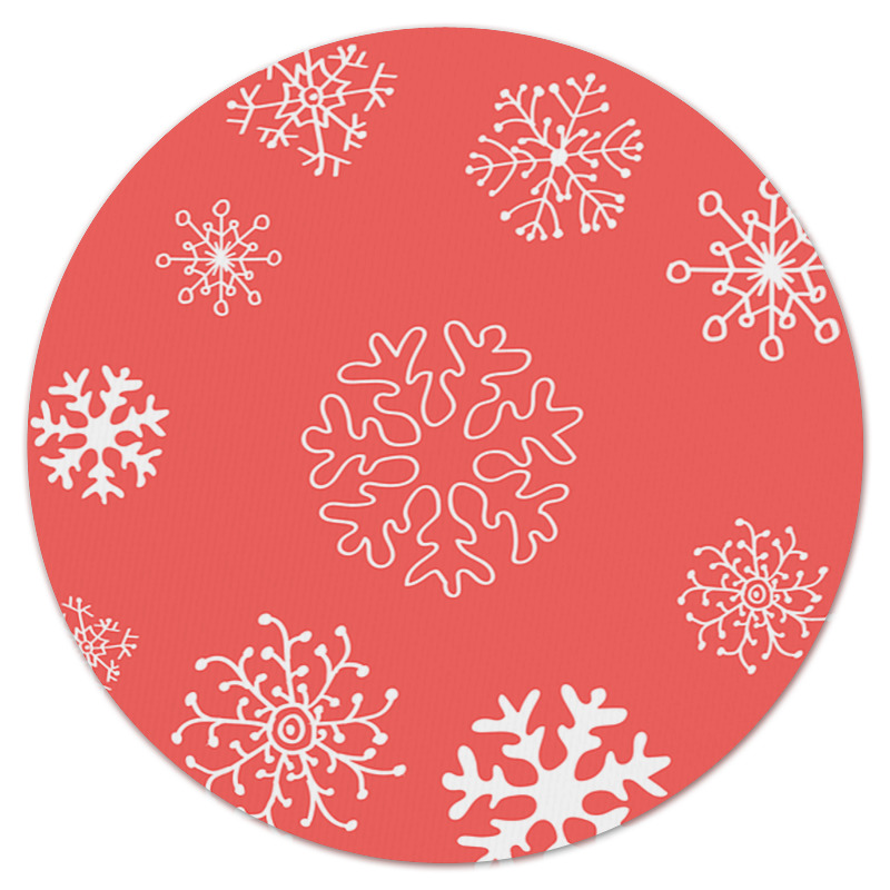Printio Коврик для мышки (круглый) Снежинки printio коврик для мышки круглый голубые снежинки