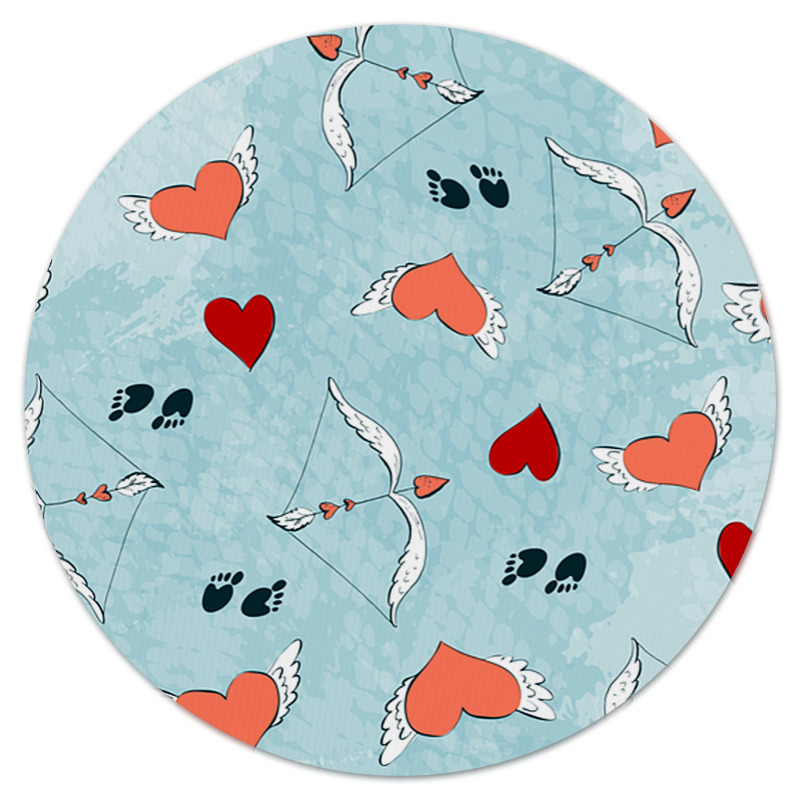 Printio Коврик для мышки (круглый) Сердечки printio коврик для мышки круглый белые сердечки