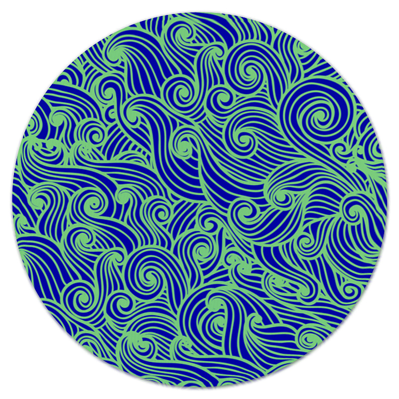 Printio Коврик для мышки (круглый) Морская волна