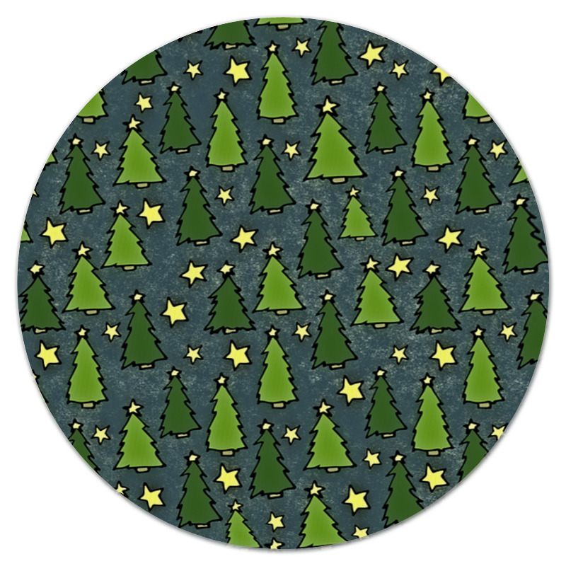 Printio Коврик для мышки (круглый) Новогодняя елка printio коврик для мышки снежная елка