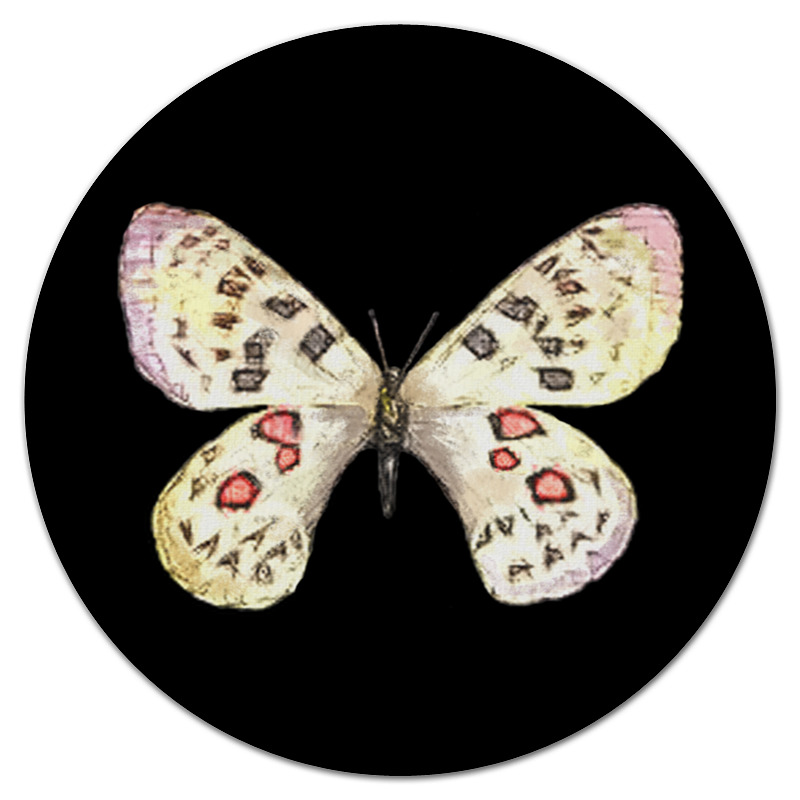 Printio Коврик для мышки (круглый) Бабочка