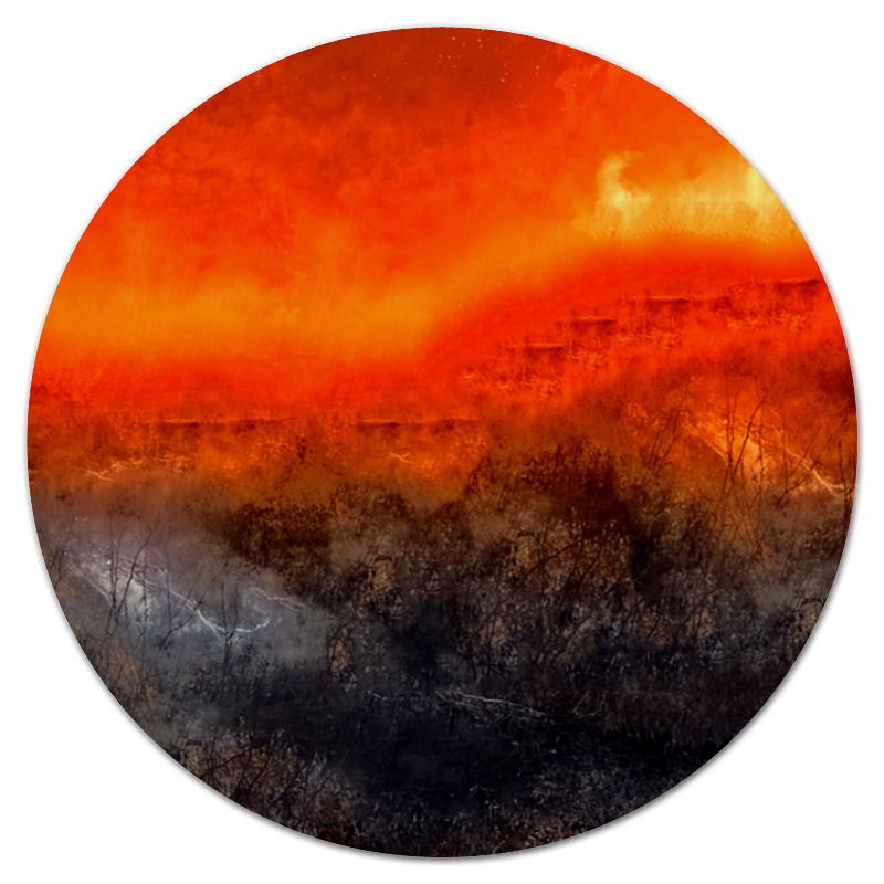 Printio Коврик для мышки (круглый) Оранжевый закат